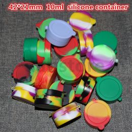 Wholesale 10ml reusable silicone wax box Containers Silicone BHO jars container silicone contianer for dab wax container