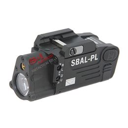 SBAL-PL Tactical CNC Making LED Light With Red Laser Pistol/Rifle Flashlight Black/Dark E