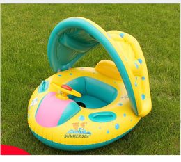 Baby Swim Ring Infant swimming pool Seat Rings summer water floats toy Safety children air boat raft babies chair baby seat with sunshade