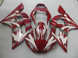 Top selling plastic fairing kit for Yamaha YZR R6 98 99 00 01 02 red white fairings set YZF R6 1998-2002 HT44