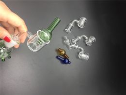 high quality Set XXL Quartz Banger nail+Bubble carb cap Double Tube Quartz Thermal Banger Nail for glass bongs oil rigs and water smoking