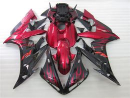 3 gift New Hot ABS motorcycle Fairing kits 100% Fit For 2004 2005 2006 YAMAHA YZF R1 YZF-R1 2004-2006 YZFR1 YZFR1 04 06 Black Red flame