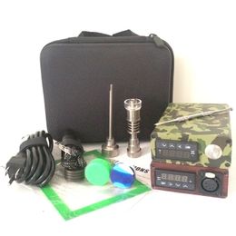 Portable E dab nail kit electric dab nail rig E D electronic dabber box PID TC control Titanium Quartz Nail wax dry herb