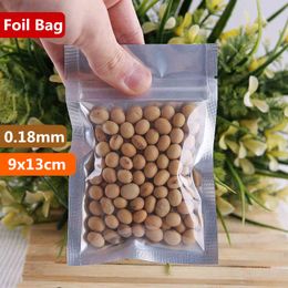 9x13cm Translucent Packaging Smell Proof Bags Mylar Aluminium Foil Zip Lock Food Showcase Laminating Zipper Heat Seal Snacks Package Pouch