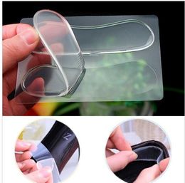 self-adhesive Shoe insoles Heel Paste Silicone Gel Anti-Slip Pad Insole Foot Care heel cushion Protector Relief Gel Heel Liner Grips KKA2091