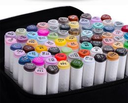 TOUCHSeven Art Marker pen Double Headed Mark Set 218Colors Mark Pen Alcohol Oil Animation Design Paint Sketch Markers EMS gift