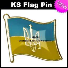 Ukraine Flag Badge Flag Pin 10pcs a lot Free shipping KS-0187