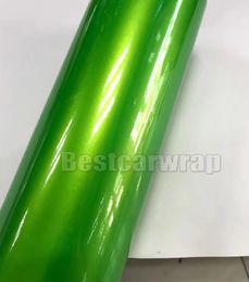 Green Gloss shift to gold glow Vinyl Wrap For Car Wrap Film Magic glossy 1080 Union Covering foil Size:1.52*20m( 5x67ft)