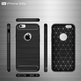 CellPhone Cases For Apple Iphone6 6s 6plus 6splus TPU Carbon Fiber brushed slim case for iphone6 6s 6plus 6splus phone cover 2017 hot