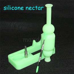 smoking Unbreakable Big Size Silicon bubbler water bong silicone nectar 15 colors for chose DHL