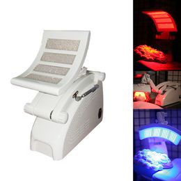 LED Skin Rejuvenation foldable 960 lamps button screen blue red Colour light LED PDT photodynamic therapy system for acne wrinkle removal