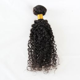 Unprocessed Virgin brazilian human hair 1pcs yvonne brazilian kinky curly hair Natural Black curly weave human hair,No shedding,tangle free