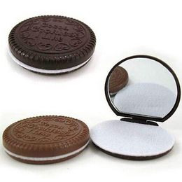 Free Shipping /Creative cute Chocolate sandwiched make-up Mirror/portable pocket cosmetic mirror(comb)/Fashion Gift/Wholesale