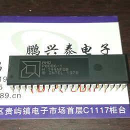 P8086-1 . P8086 . P8086-2 / 16-Bit microprocessor , dual in-line 40 pin plastic package Chips / 8086 old cpu . PDIP40 / Electronic component