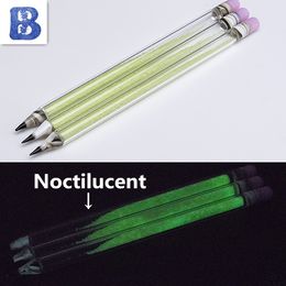 Pencil-Like Noctilucent Glass Dabber Tool for Oil and Wax Glass Oil Rigs Dab Stick Carving Tool For Quartz Nail Enails