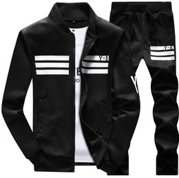 Men's Tracksuits 2018 new men's sports suit casual long-sleeved baseball uniform jacket Y8 student sweater male Outdoor 310q