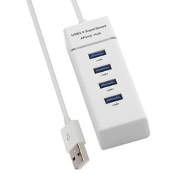 Freeshipping Portable USB 3.0 4 Port HUB USB Hubs Splitter Adapter for PC Mac Laptop Notebook Desktop