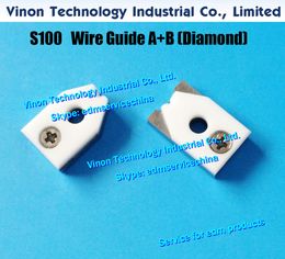 d=0.155mm S100 edm Wire Guide A+B Diamond 3084668, Upper Split Wire Guide AB 0.155mm 0204625 J13098A for AQ,A,EPOC series wire cut machine