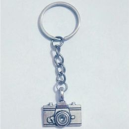 20pcs/lot Fashion Jewellery Tibetan silver SLR Cameras charm pendant key chain ring Car Bag Decorations Keychain A18