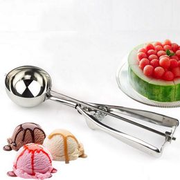 Stainless steel ice cream scoops diameter 4/5/6cm fruit spoon ball maker kitchen tool W7155