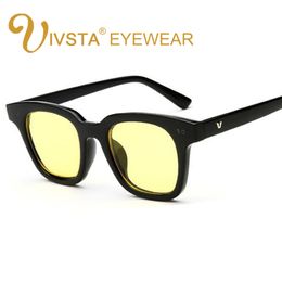 IVSTA Korean Sunglasses Yellow lenses Sea Women 2018 Butterfly Style V party Men cool Jelly Colour Candy