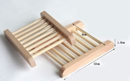 100PCS Natural Bamboo WoodenSoap Dish Wooden Soap Tray Holder Storage SoapRack Plate Box Container for Bath Shower Bathroom