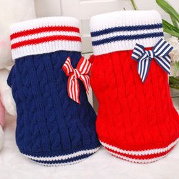 Fashion Navy Dog Sweater Clothes For Small and Large Dog Clothes For chihuahua Winter Clothes 5 Colours Size XXS-L260K