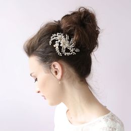 Twigs & Honey Wedding Headpieces Hair Accessories Bridal Hair Comb With Pearls Crystals Women Hair Jewellery Bridal Headwear BW-HP028