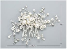 2022 New Fashion Bridal Wedding Headpieces Tiaras Rhinestone Hair Comb Bridal Jewelry Accessories Crystal Pearl Diamond Tiara In S283V