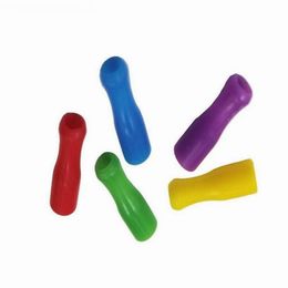 Random Mix Colours Silicone Tips Cover for Stainless Steel Drinking Straws Silicone Straws Tips Fit for 1/4" Wide Steel Straws