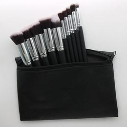 High Quality Professional makeup brushes 10 Pieces makeup brush set+ leather Pouch DHL Free shipping New Hot