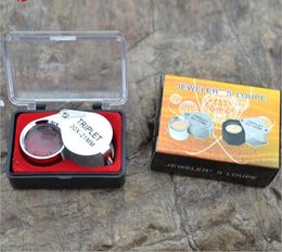 Microscope and accessories Mini 10X 20X 30X Loupe Magnifier Magnifying Triplet Jewelers Eye Glass Jewelry Diamond Appraisal