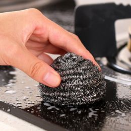Stainless Steel Wire Ball kitchen Scourer brush for cleaning Pot Bowl Pot brush for washing dishes Household Cleaning Tools