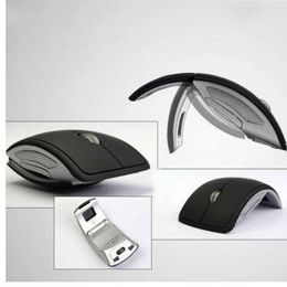 KEBETEME 2.4GHz Wireless Mouse Foldable Arc Style Optical Mice USB Receiver For Pad PC Laptop Notebook Computer