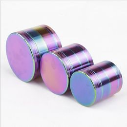 The Four Layer of Zinc Alloy with A Diameter of 40MM 50MM Mill Blue Smoke 63MM Rainbow Tobacco Grinder