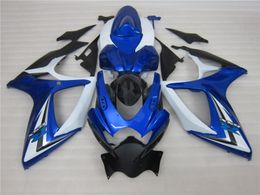 Injection Moulding blue black white ALSTARE corona fairing kit for SUZUKI 2006 2007 GSXR 600 750 K6 GSXR600 GSXR750 06 07 bodywork BN12