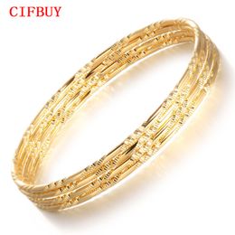 cheap gold bangles women NZ - CIFBUY Women Luxury Gold Color Bangles Bracelet Fashion Wedding Jewelry Cheap Price Accessory Multiple Quantity Choices GH448