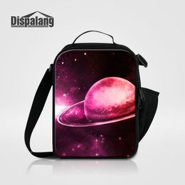 Galaxy Pattern Lunch Bags Isothermic Bag For Children Small Portable Take-away Ice Bags Universe Space Print Lunchbox Women Canvas Lancheira