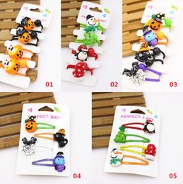 New Girls Christmas Halloween Hair Pins Hairbands Children Cartoon Spring Hair Clips For Festival Party Decor Hair Accessories