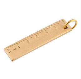 Outdoor Camping Rulers Brass Scale Portable Vintage Bookmarks Copper Ruler Mini EDC Tool for Hiking High Quality