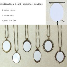 Sublimation Blank pendants Europe court style women individuality necklace custom picture photos design pendant jewelry wholesale M25