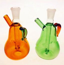 Colour Glass Mini pear hookah ,Wholesale Bongs Oil Burner Pipes Water Pipes Glass Pipe Oil Rigs Smoking Free Shipping