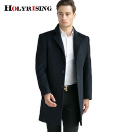 Classic Autumn Winter Casual Men Wool Coats Warm Jackets Slim Single Button Outwear Solid Overcoats 4 Style Choose Size M-3XL