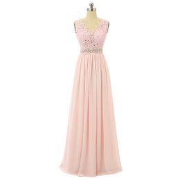 Sexy Blush,Light Yellow Chiffon Prom Dresses Sheer with Applique Shining Beads Pleats Chiffon Floor Length Evening Dresses Zipper Back