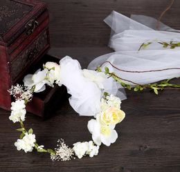 Handmade flowers, wreath, white flower fairy, hay head dress, bridal hair, veil, bridal ornaments.