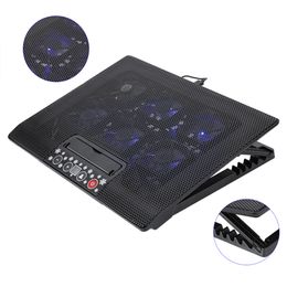 Freeshipping Laptop cooler 2 USB Ports and Six cooling Fan laptop cooling pad Notebook stand For 17" for laptop Notebook