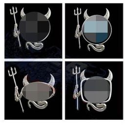 3D Chrome Devil Decal Car Custom Demon Stickers W// Horns for VW VolksWagen