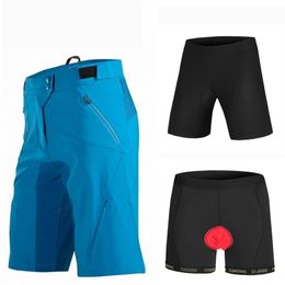New Shorts Men Cycling Shorts + 3D Padded Underwear Downhill MTB Bicycle Mountain Bike Short Pants