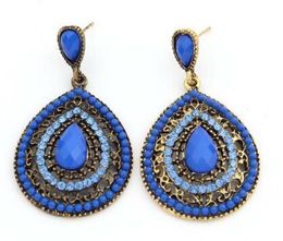 new hot European and American hot drop vintage palace resin earrings made for women fashion classic earrings