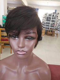 Short Wigs Pixie Cut Short Hair Style Cuts Brazilian Human Short Bob Wig With Baby Hair Wholesale Lace Front Wig For Black Women